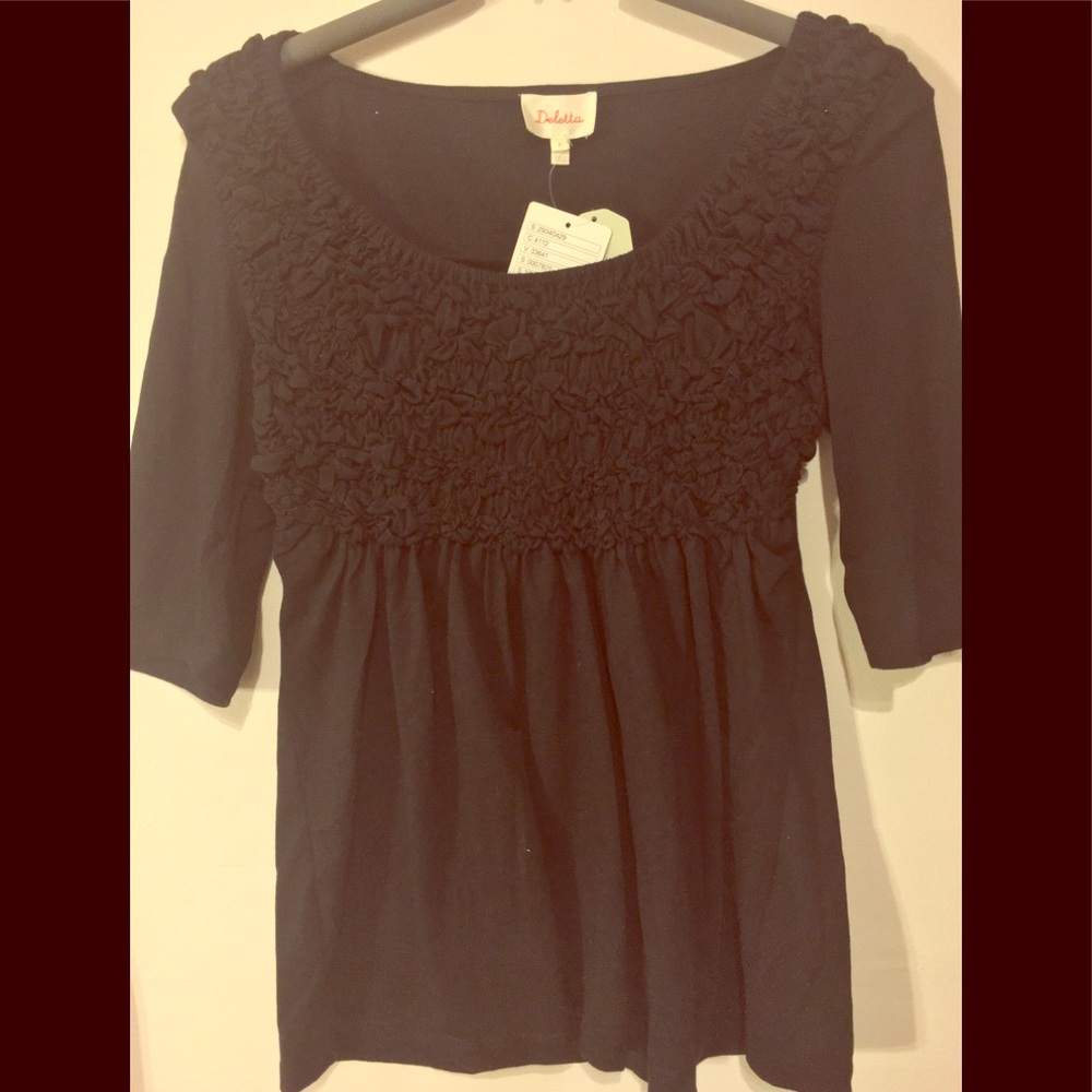 ANTHROPOLOGIE DELETTA SCRUNCH TOP
